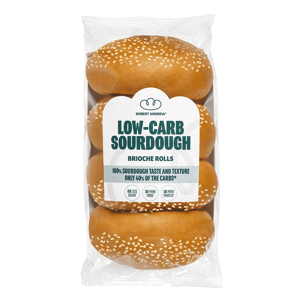 LOW-CARB SOURDOUGH BRIOCHE ROLLS | 4x65g - Robert Andrew Low-Carb Sourdough