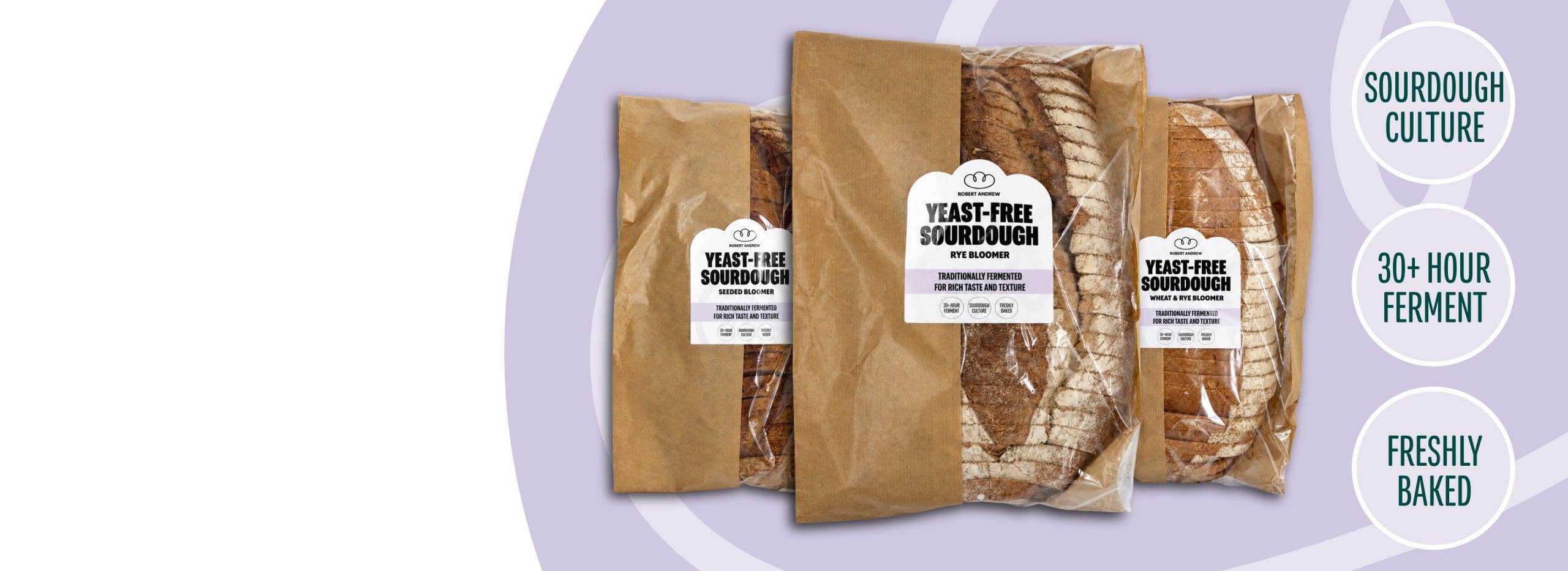 3 YEAST FREE SOURDOUGH in brown paper bag