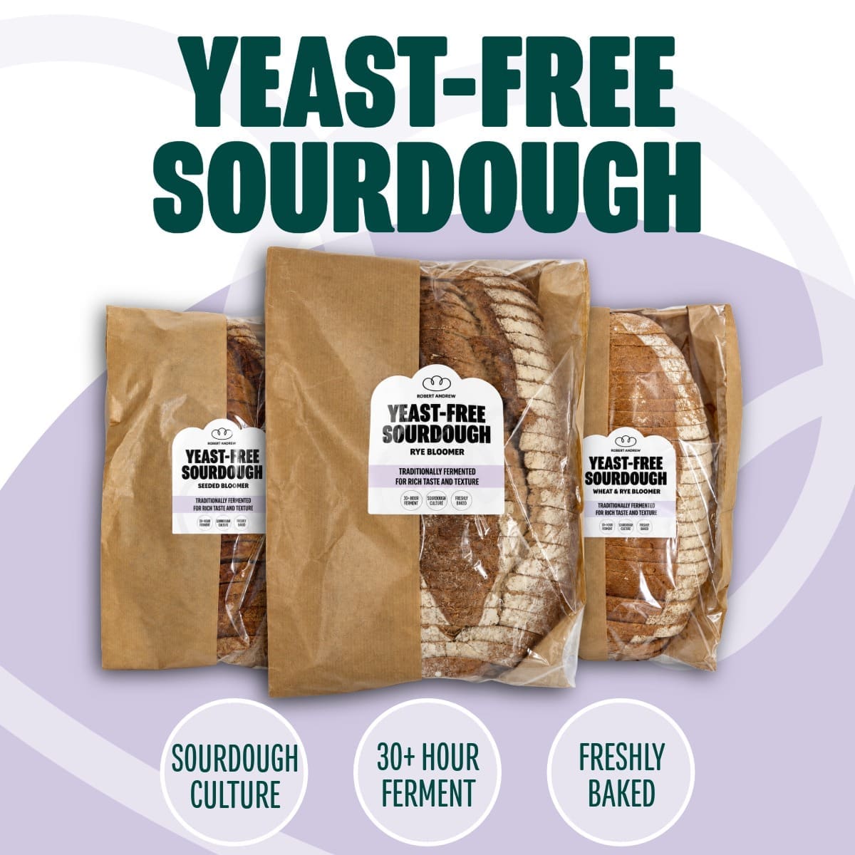 3 YEAST FREE SOURDOUGH in brown paper bag