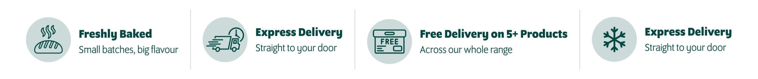 usp - freshly baked, freezer friendly and express delivery